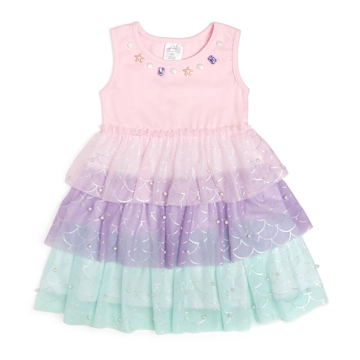Mermaid Pearl Tank Tutu Dress - Kids