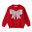 Red Sparkle Bow Christmas Sweater