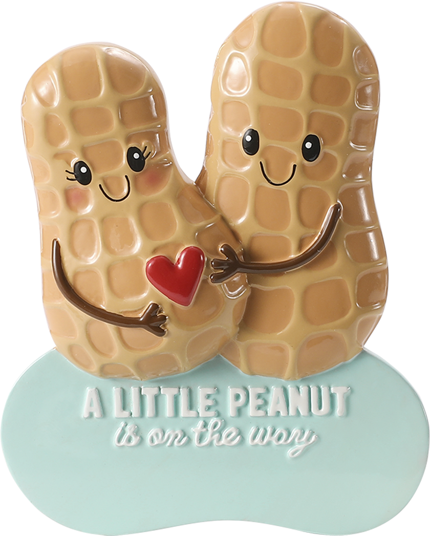 We're Expecting Peanut Couple Personalized Ornament