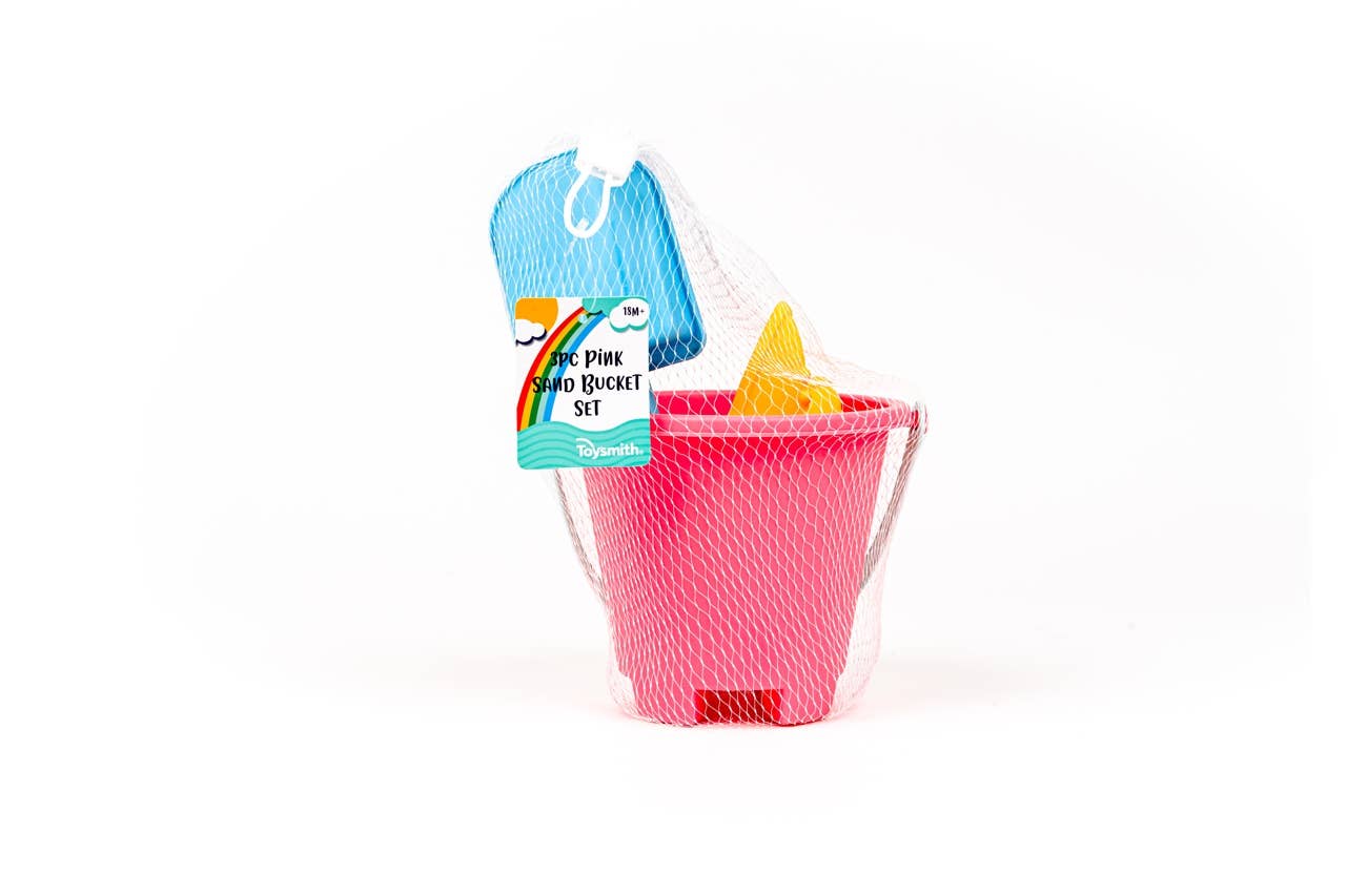 3-Piece Pink Sand Bucket Set