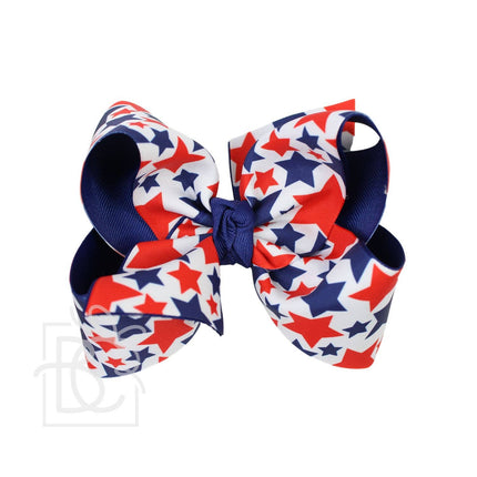 Layered Patriotic Star Bow