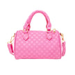 Checkered Canvas Duffle Handbag