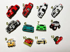 Pick your own Cars race cars shoe charms