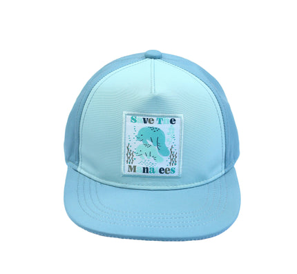 Save the Manatees Ocean Conservation Kids Snapback Hat