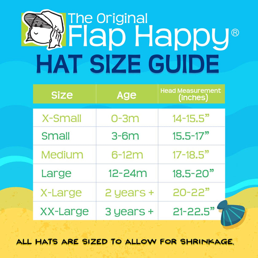 Kids UPF50+ Sun Flap Hat with Ties