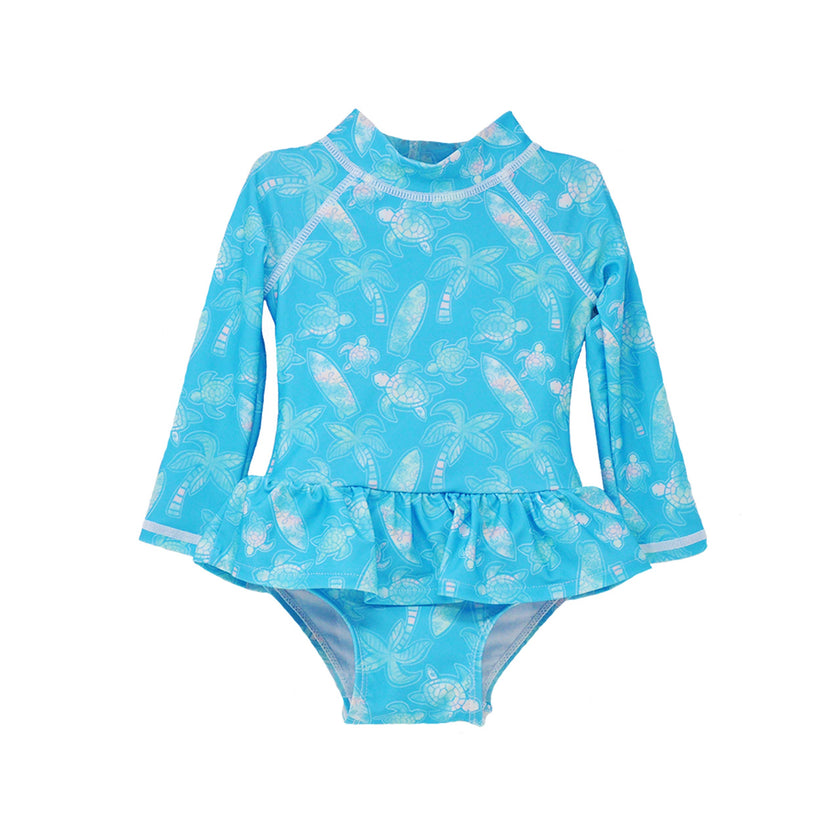Baby Girls UPF50+ Alissa Infant Ruffle Rash Guard Swimsuit