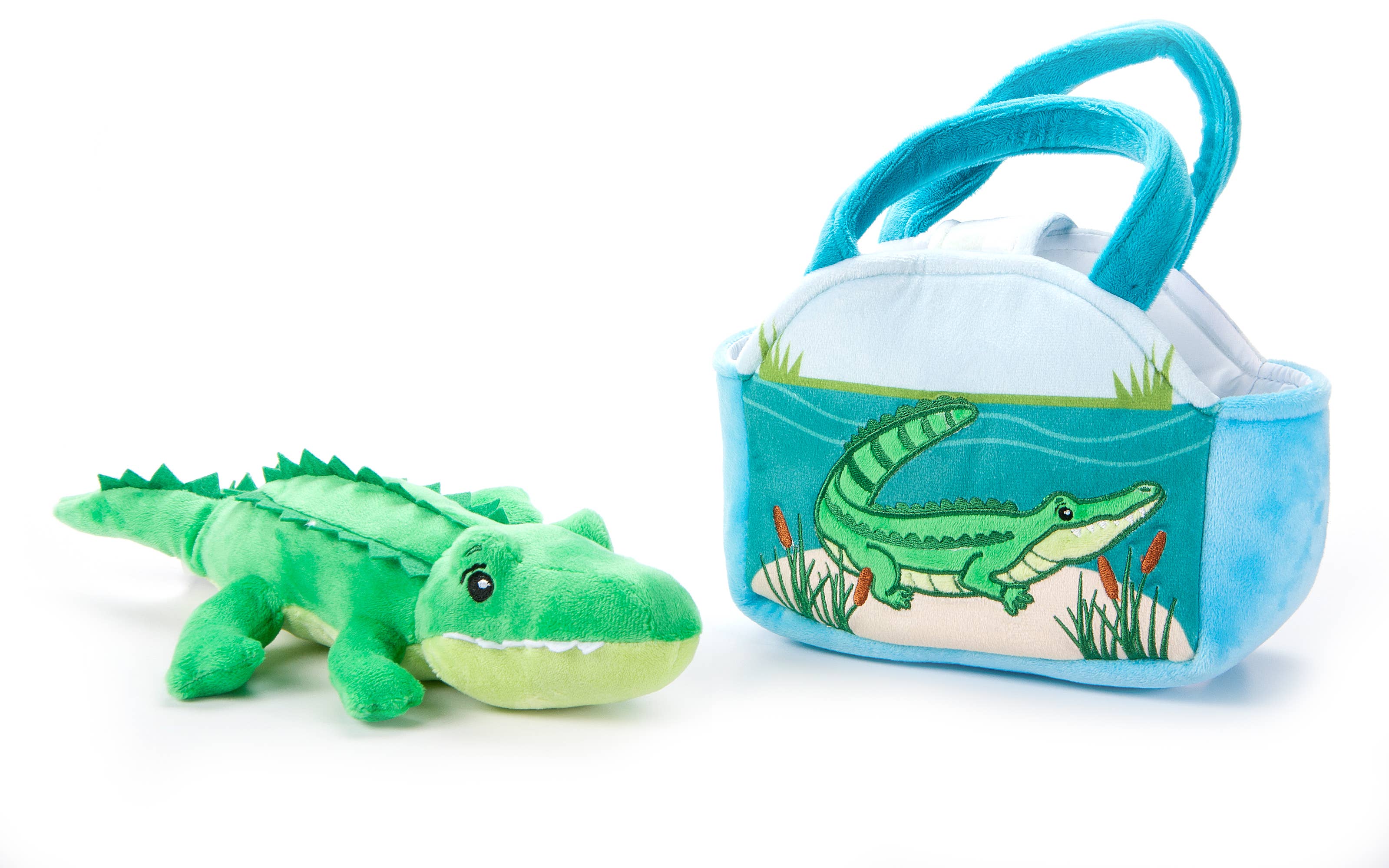 Plush Animal Set with Purse -  Alligator