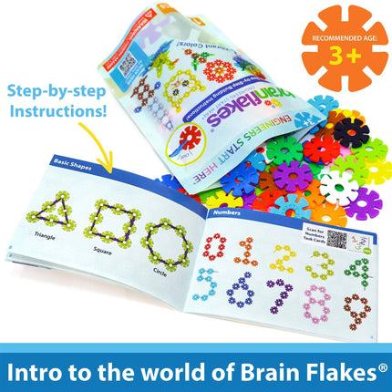 Brain Flakes Starter Toy Set Multicolor - 120 Pieces - Resealable Pouch