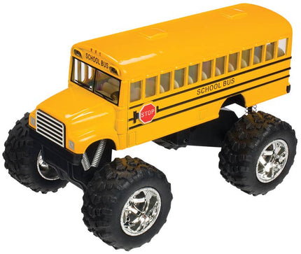 Die-Cast Monster School Bus, Pull Back Action