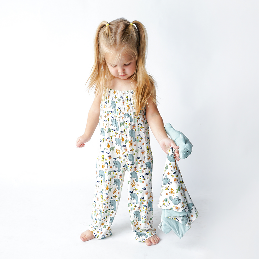 Manatee Spaghetti Strap Romper