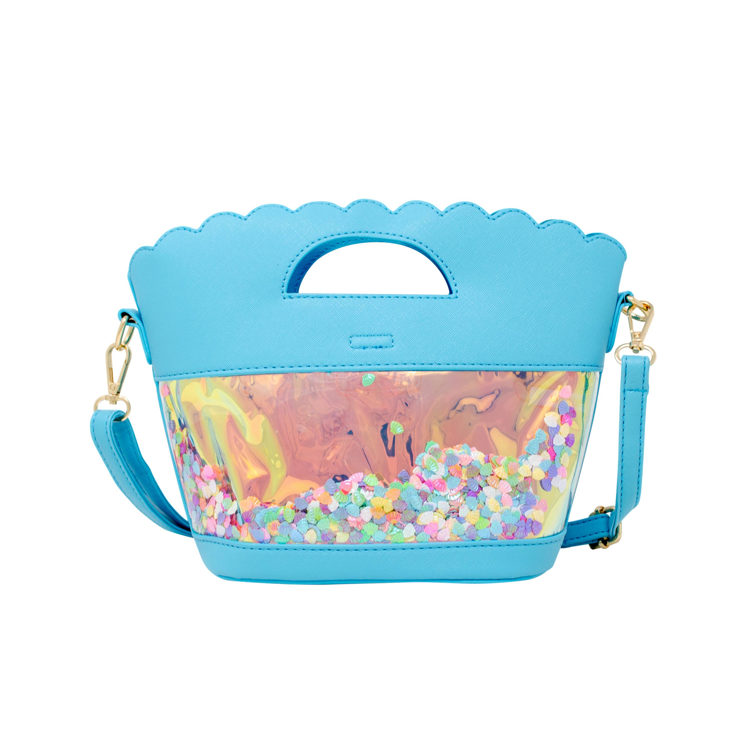 Girl's Little Mermaid Confetti Seashell Tote Bag