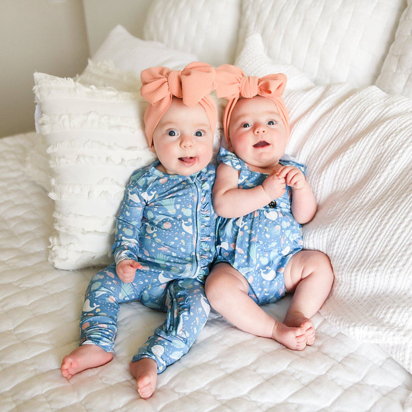 Bree Ruffle Zip Bamboo Baby One Piece