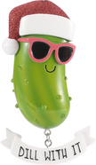 Dill with It Pickle Personalized Ornament