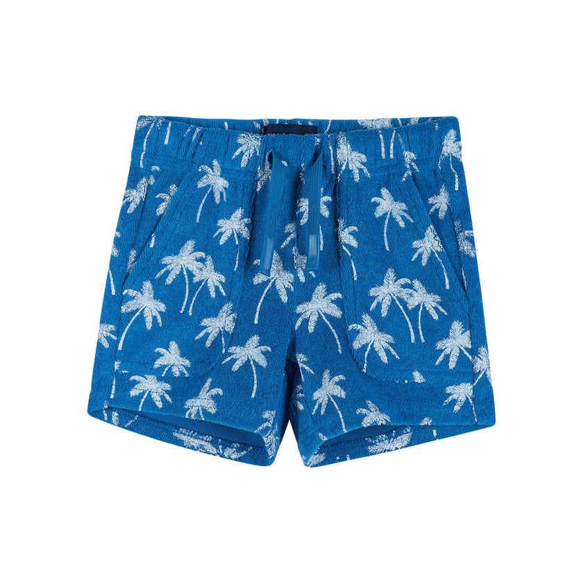 Boys Baby Matching Blue Palm Terry Set