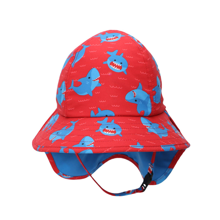 Baby/Toddler Cape Sunhat - Blue Shark