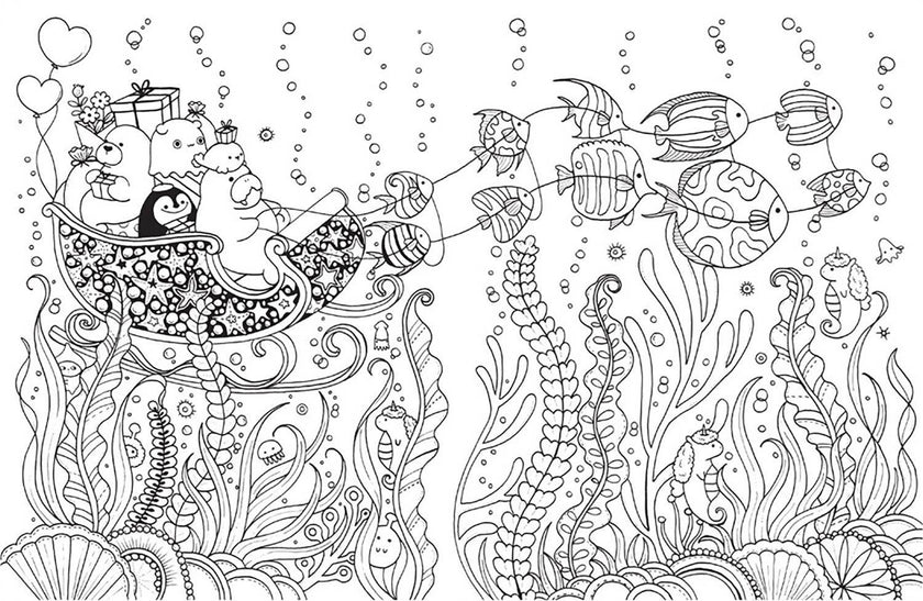 A Million Sea Creatures Coloring Book