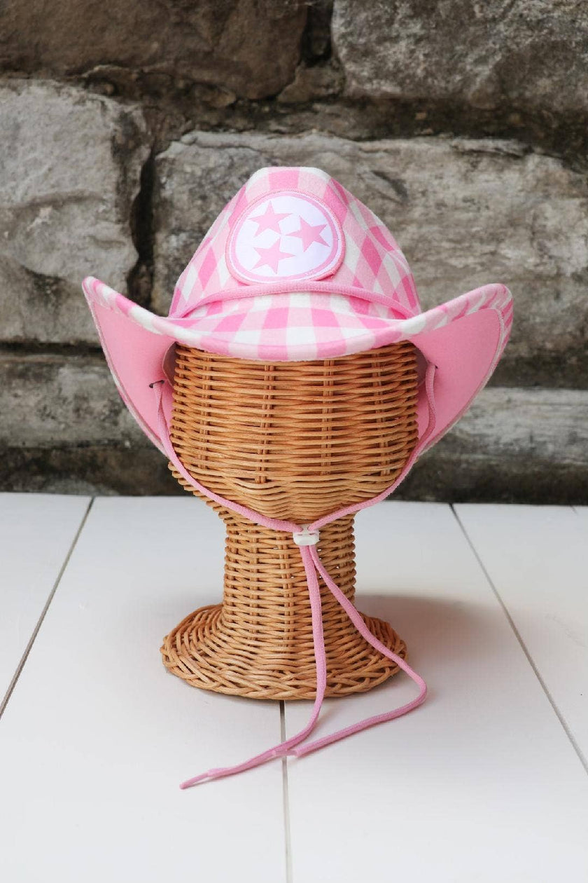 Pink Gingham TN Cowgirl Hat 