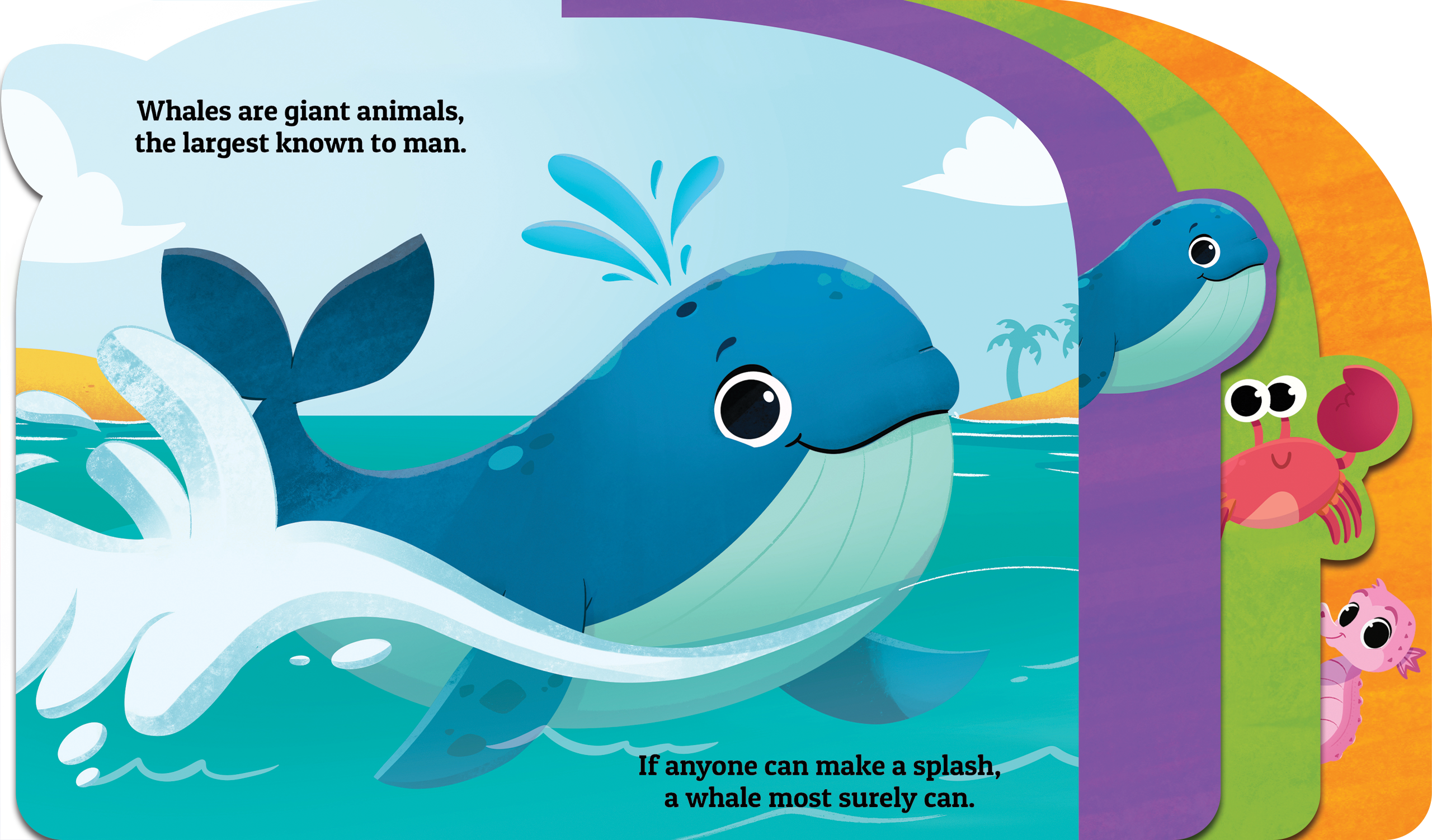 Fishy Fun - Children's Board Book with Shaped Animal Tabs