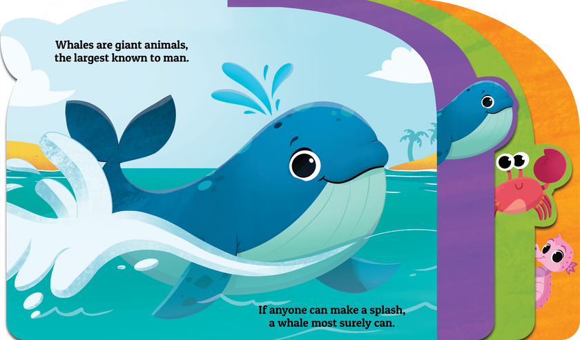 Fishy Fun - Children's Board Book with Shaped Animal Tabs