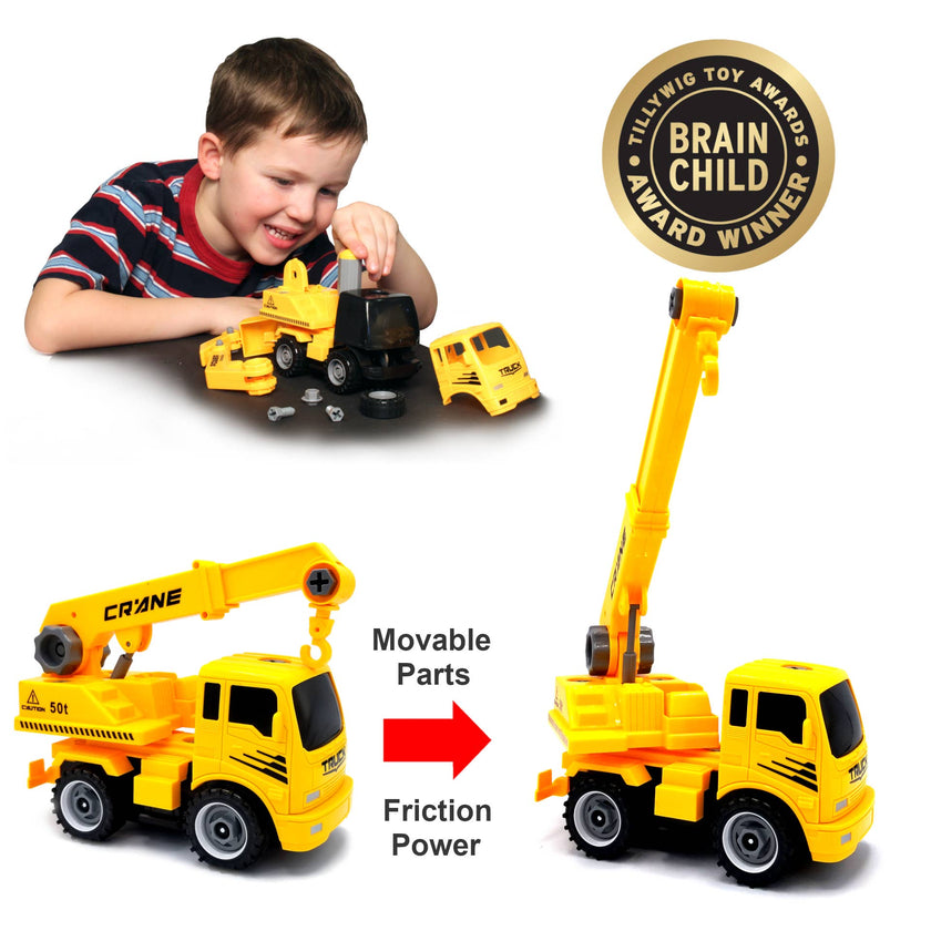 Crane - Take-Apart-Put-Together/2-Toys-In-1 Truck Toy
