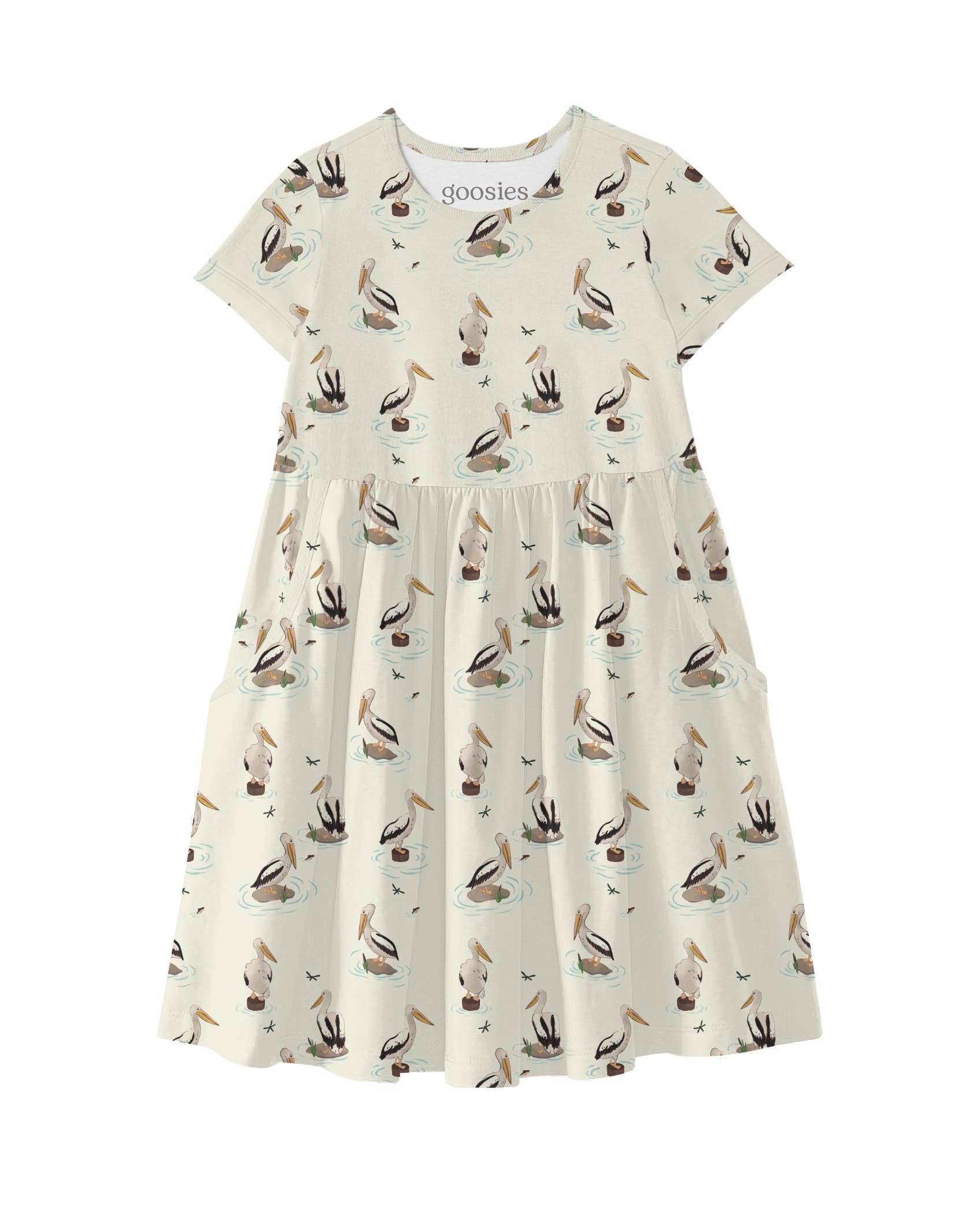 Pelicans Bamboo Short Sleeve Pocket Dress