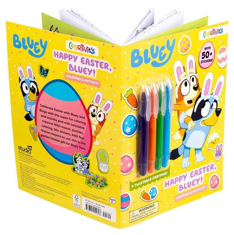Bluey Colortivity: Happy Easter, Bluey! Paperback Book