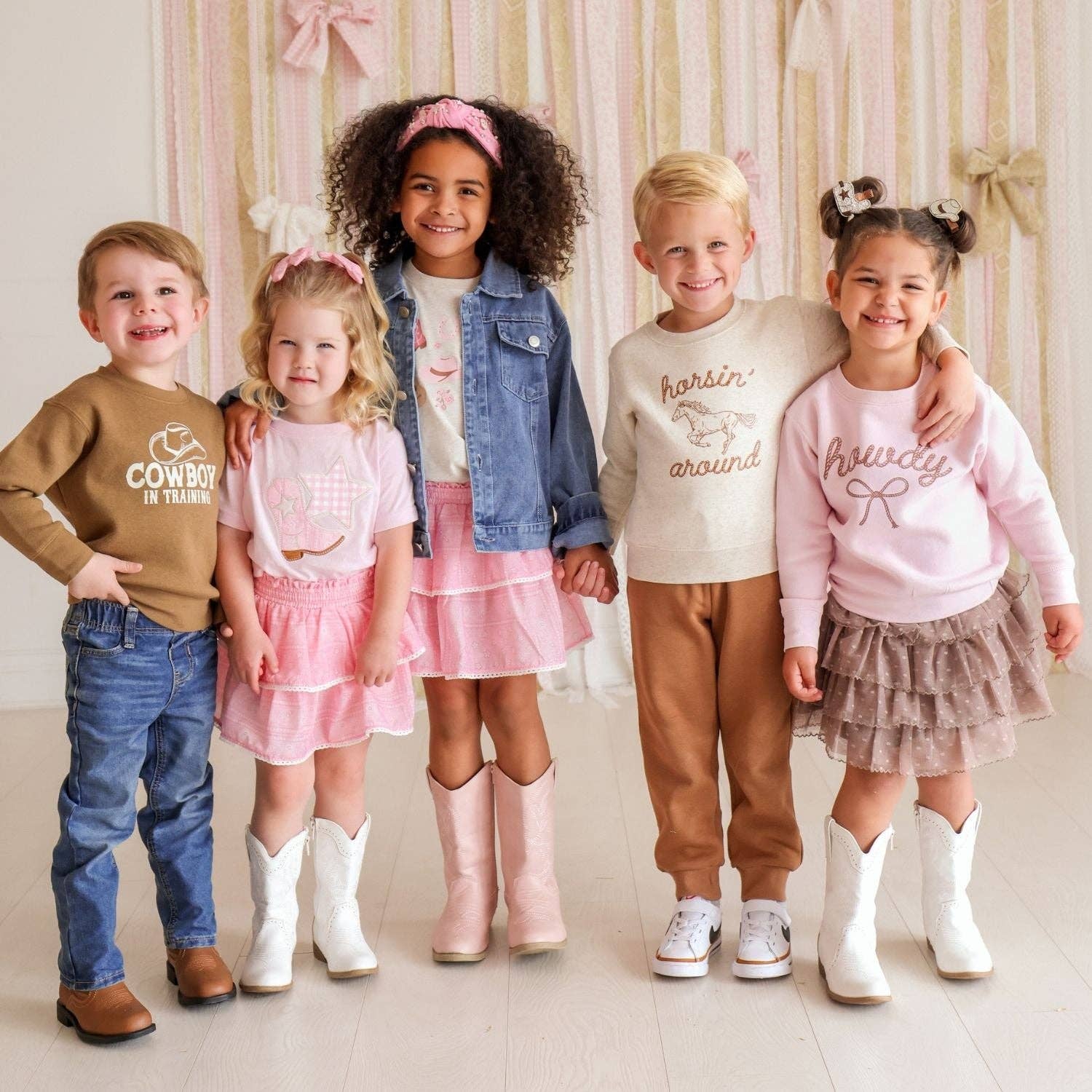 Cowgirl Cutie Patch Western Denim Jacket - Kids Clothing
