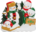Christmas Tree Farm Snowman Family Personalized Ornament