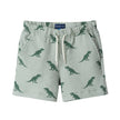 Boys Short Sleeve Cabana Set | Green Stripe Dino
