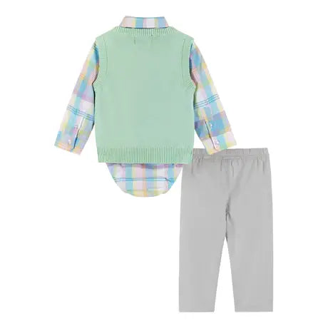 Boys Baby 4-Piece Sweater Vest Easter Set