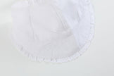 White Summer Baby Bonnet Sunhat