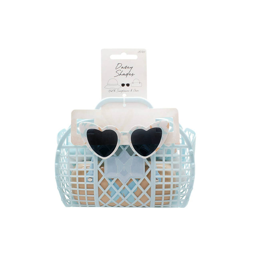 Kids Sunglasses with Hat Case and Bag Premium Combo Set New