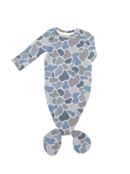 Watercolor Camo Bamboo Knotted Gown