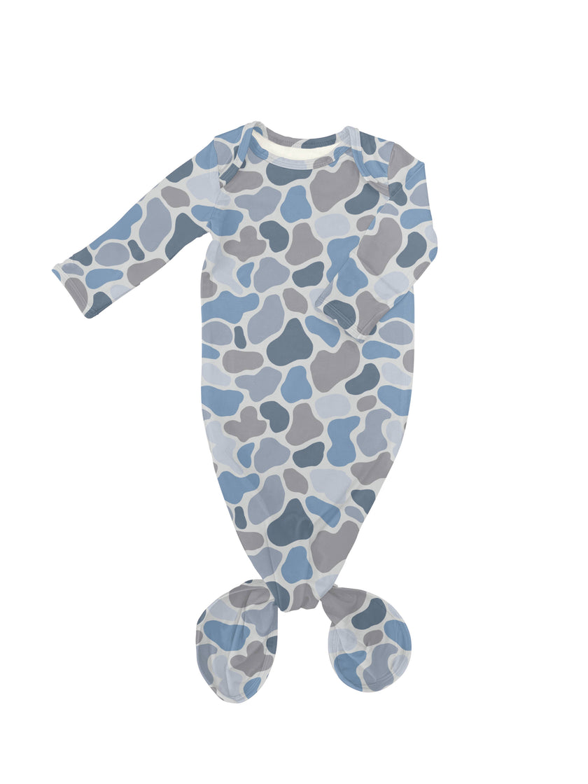 Watercolor Camo Bamboo Knotted Gown