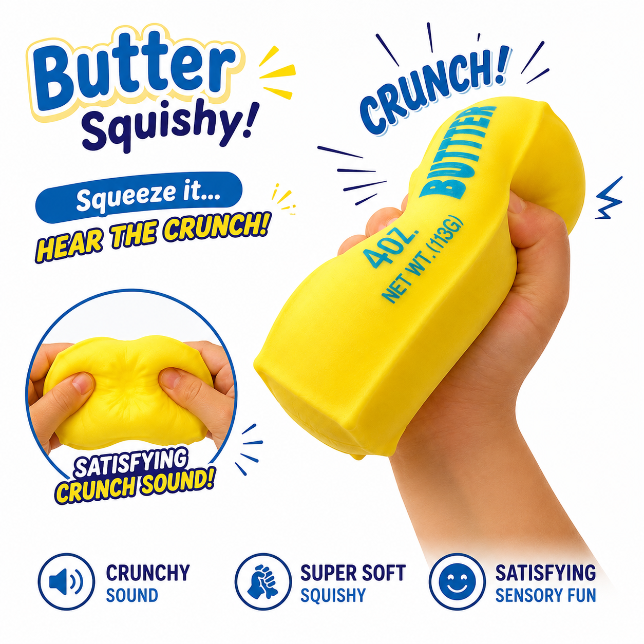 Crunchy Butter Squishy Toy