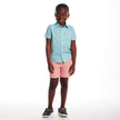 Kids Short Sleeve Buttondown Set | Geo Shark