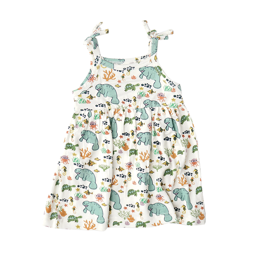 Manatee Bamboo Sundress in Baby and Toddler Sizes