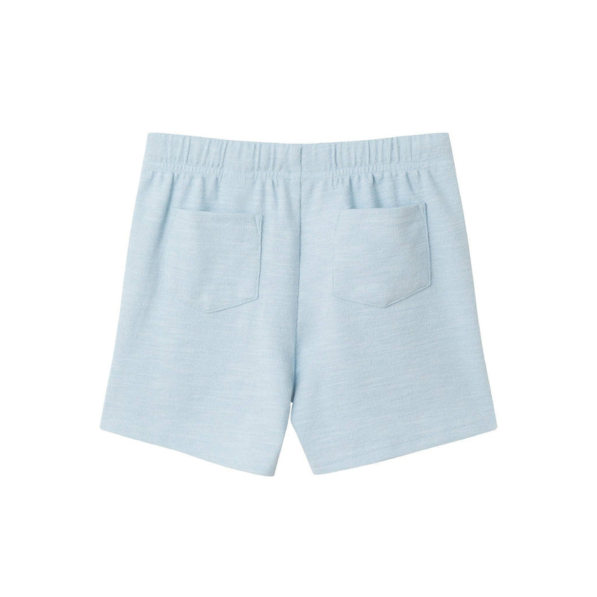 Textured Polo and Shorts Set | Light Blue Shark