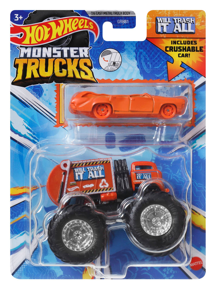 Die-Cast Hot Wheels Die Cast Monster Truck & Car Singles