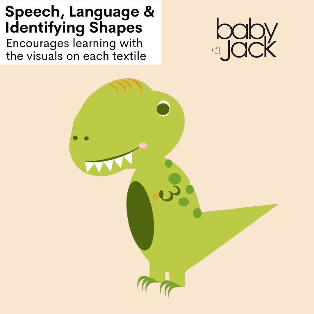 Dinosaur Learning Lovey Crinkle Tag Sensory Toy 8