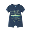 Infant Graphic Knit Romper & Bib | Crocodile Slub