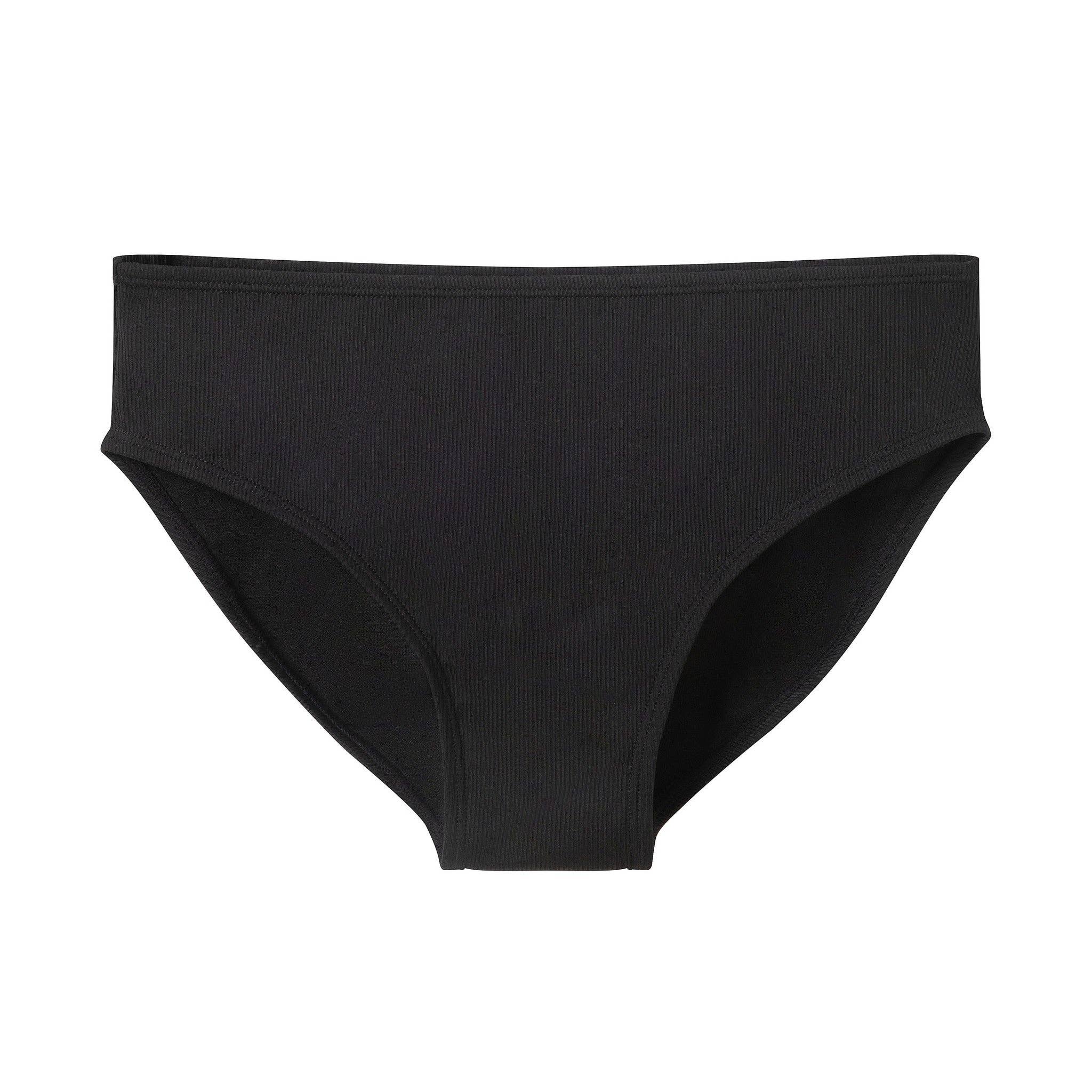 Tween Girls Rib Asymmetrical Bikini | Black