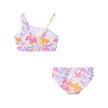 Tween Girls Asymmetrical Bikini | Palm Print