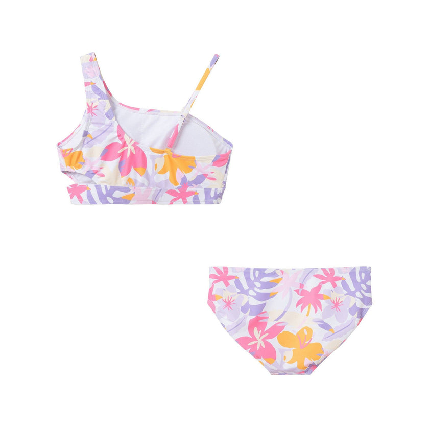 Tween Girls Asymmetrical Bikini | Palm Print