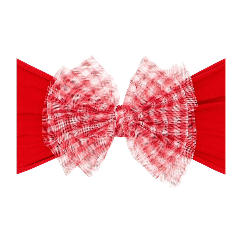 Baby Bling® Tulle FAB® soft nylon headband with tulle bow
