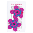 Hibiscus Flower Kids Hair Clips- Pink