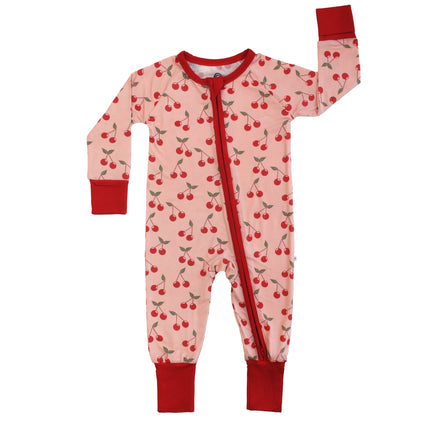 Very Cherry Bamboo Convertible Footie Romper