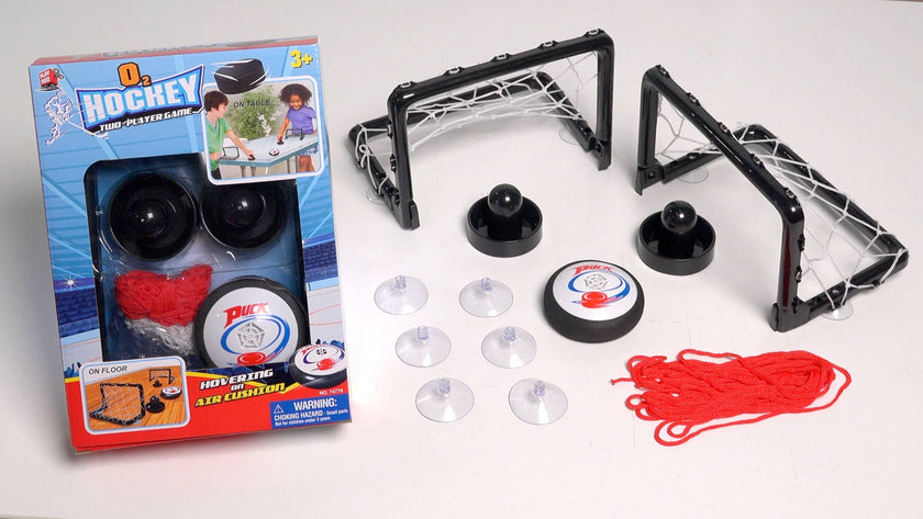 O2 Hockey Toy - Play Anywhere Air Hockey Game Set
