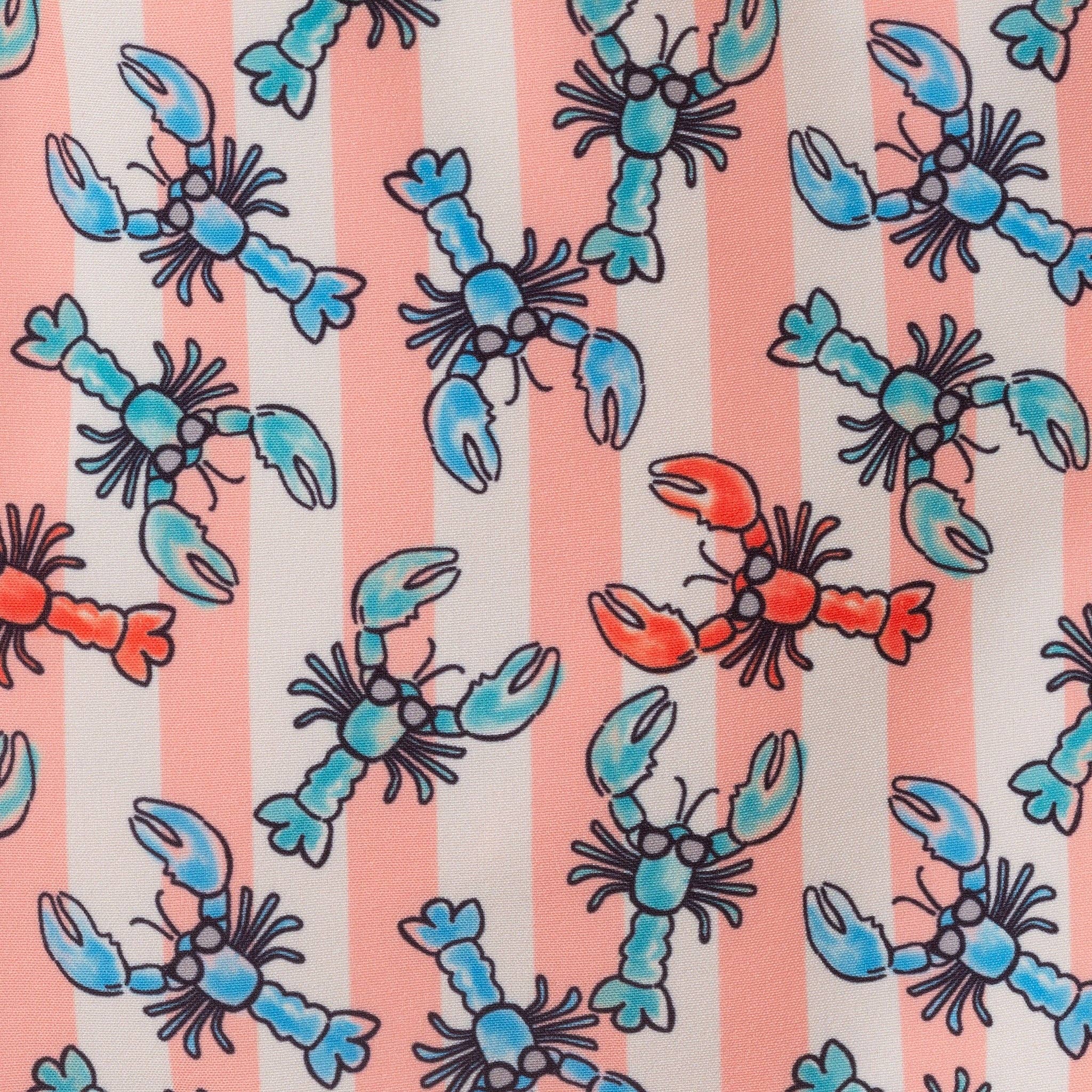 Boys Short Sleeve Rashguard Set | Orange Lobster
