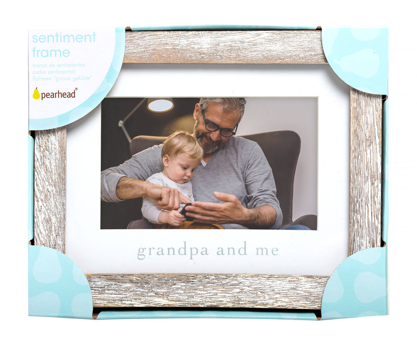 Grandpa and Me Sentiment Frame, Rustic